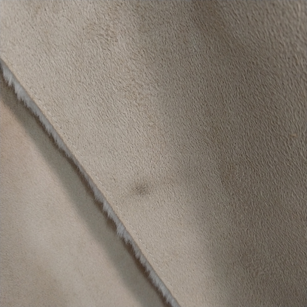 Fever Women's XL Cascade Collar Beige/Tan Knit Faux Suede & Sherpa Knit Jacket - Picture 4 of 13